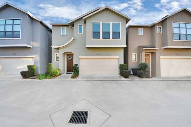 view of property featuring a garage