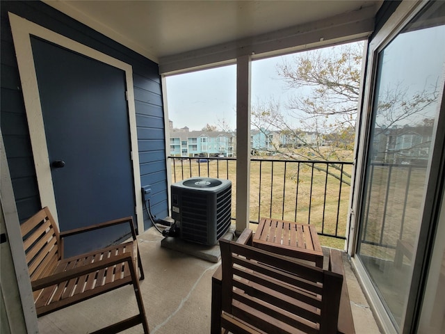 view of sunroom