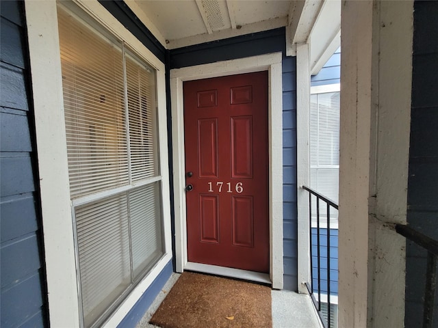 view of doorway to property