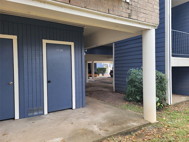 view of doorway to property