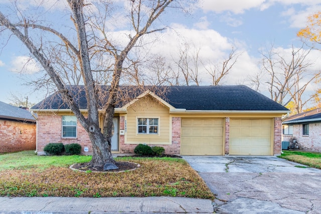 ranch-style home with a garage