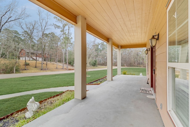 view of patio with covered porch