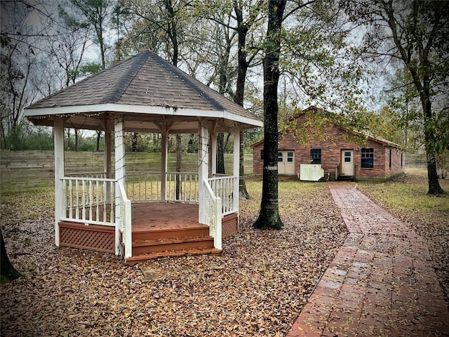 view of home's community with a gazebo