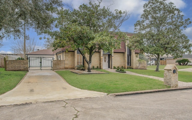 view of front of property with a front yard