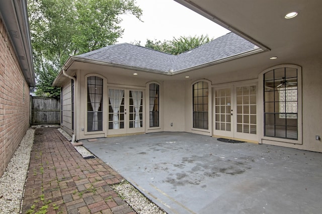 view of patio / terrace with french doors