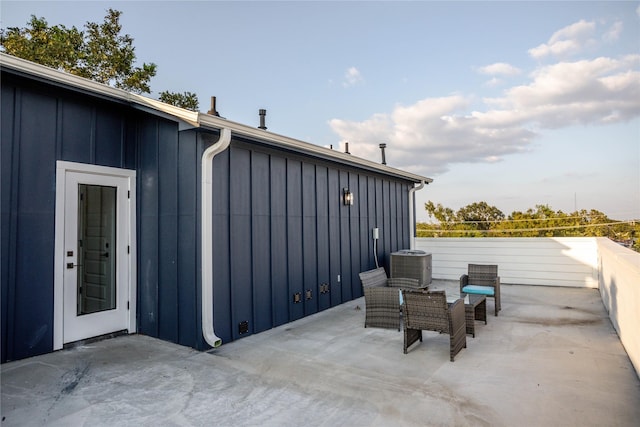 view of patio / terrace featuring central AC