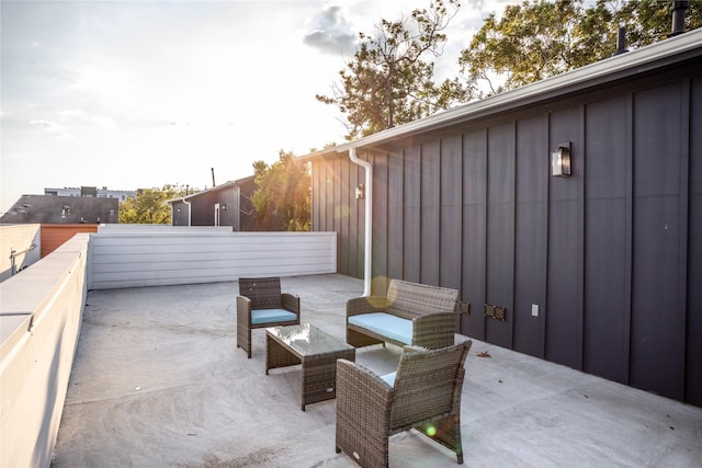 view of patio with an outdoor hangout area