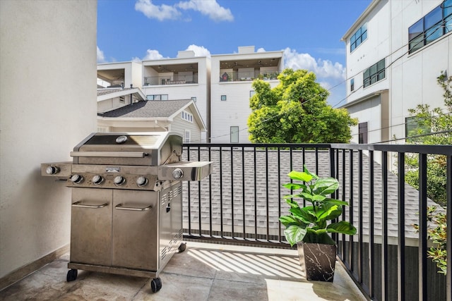 balcony featuring grilling area