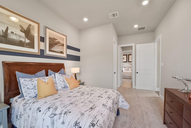 view of carpeted bedroom