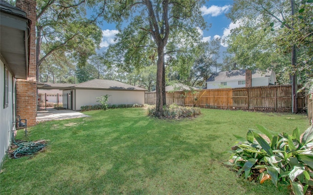 view of yard featuring a patio