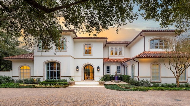 view of mediterranean / spanish house