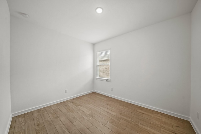 empty room featuring light wood-type flooring