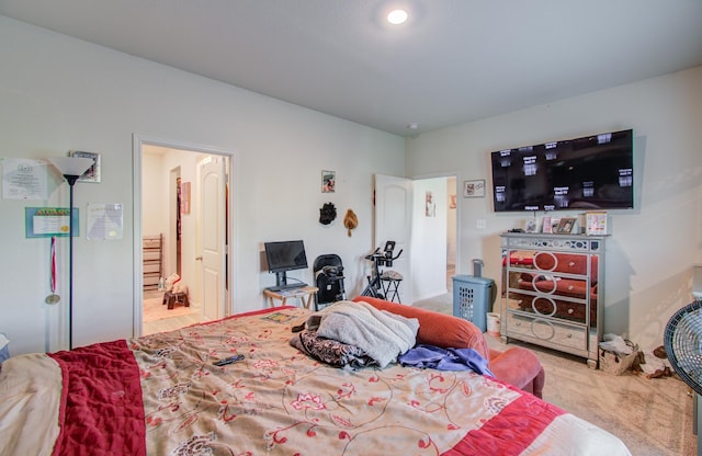 view of carpeted bedroom