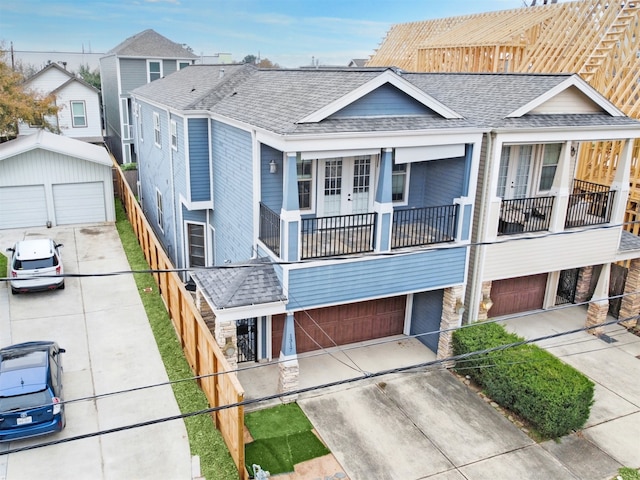 view of front of house featuring a garage