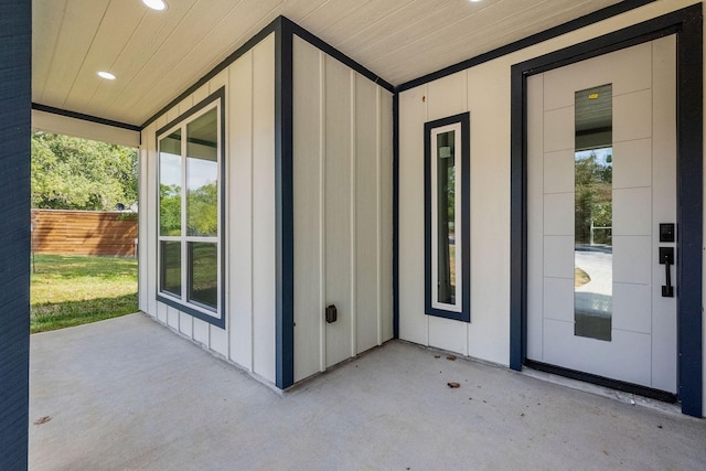 view of doorway to property