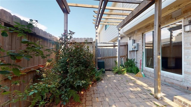 view of patio / terrace with a pergola