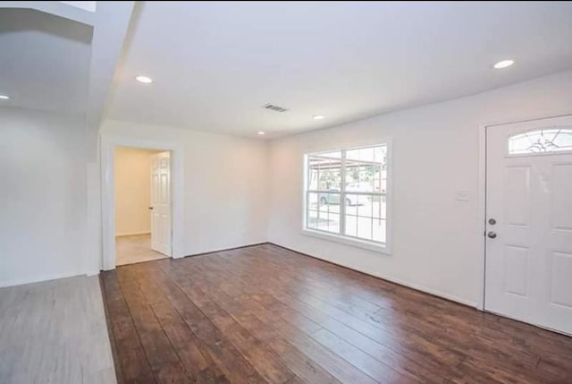 entryway featuring dark hardwood / wood-style floors