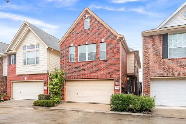 front facade with a garage