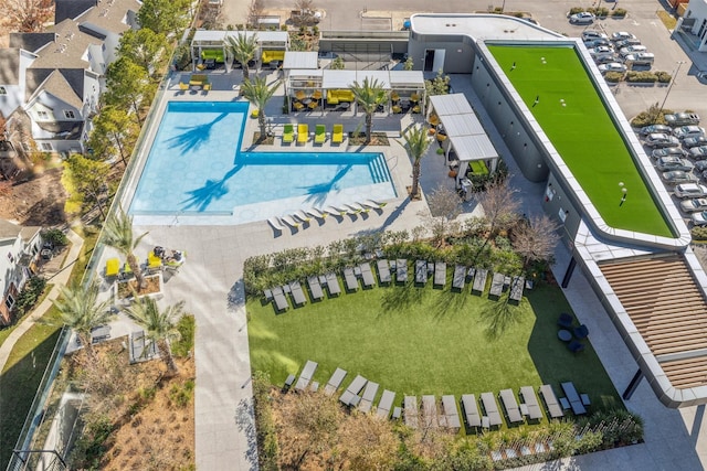 birds eye view of property