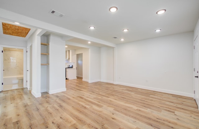 interior space featuring light wood-type flooring