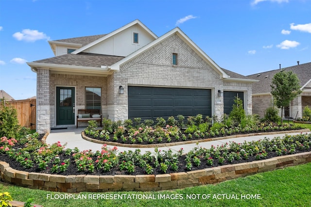 view of front of home featuring a garage