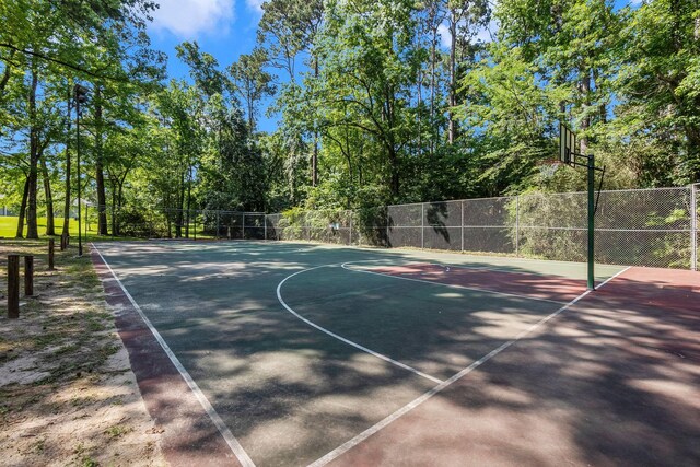 view of basketball court