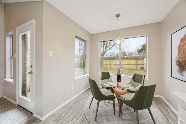 view of dining room