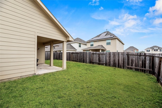 view of yard with a patio