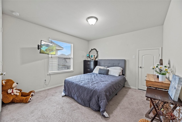 bedroom with carpet