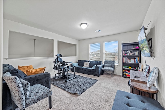 view of carpeted living room