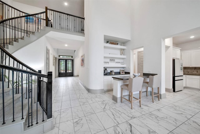 entrance foyer with french doors