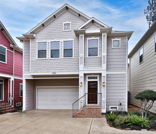 view of front of home featuring a garage