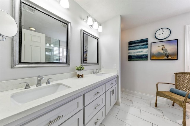 bathroom featuring vanity