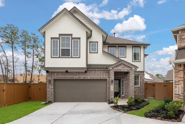 view of front facade with a garage