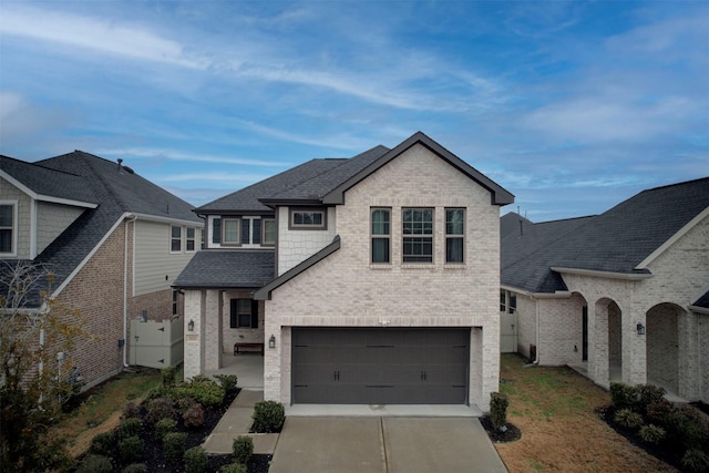 view of front of home featuring a garage