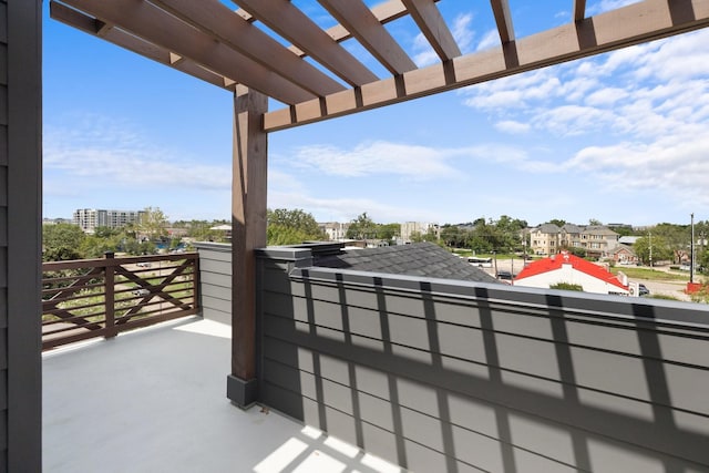 exterior space featuring a pergola