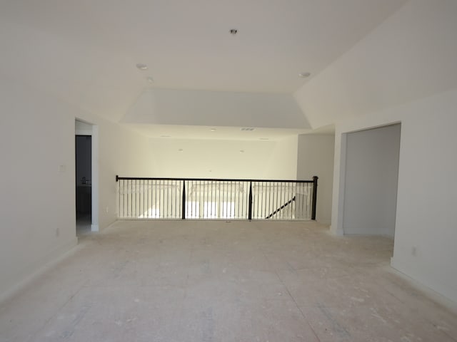 8411 Oceanmist Cove Dr, Cypress, TX 77433 - spare room with lofted ceiling and fire sprinkler in ceiling