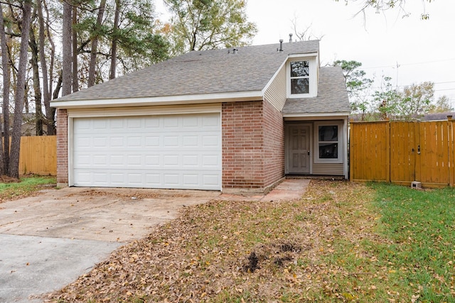 view of front of home featuring a garage