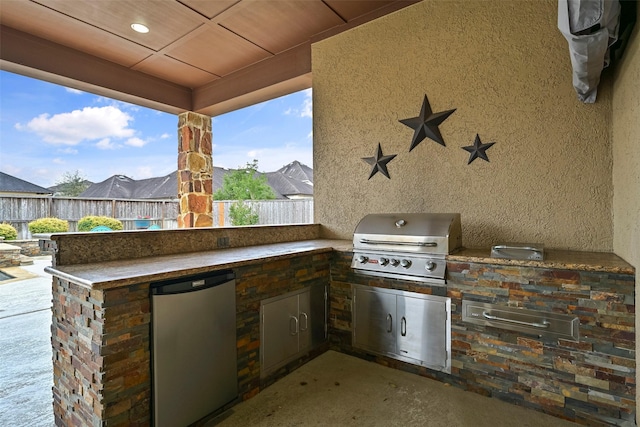 view of patio / terrace with grilling area and area for grilling