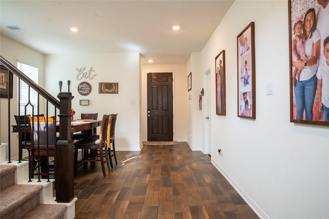 dining room featuring dark hardwood / wood-style floors