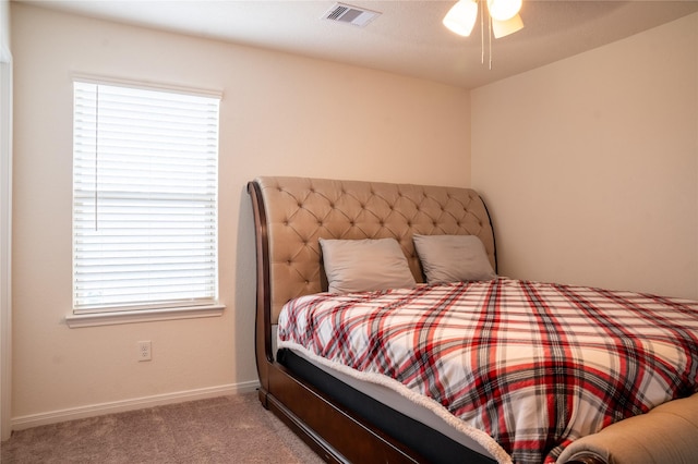 bedroom featuring carpet