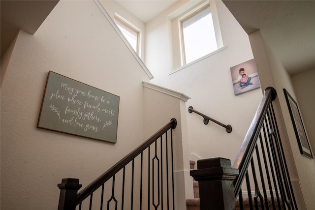 view of stairway