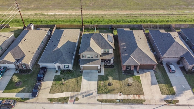 bird's eye view featuring a residential view