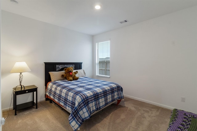 bedroom featuring carpet