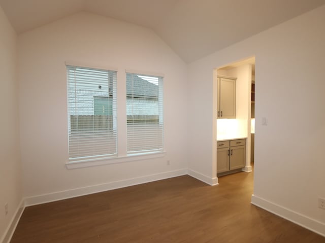 8515 Pier Cove Dr, Cypress, TX 77433 - unfurnished room with wood finished floors and lofted ceiling