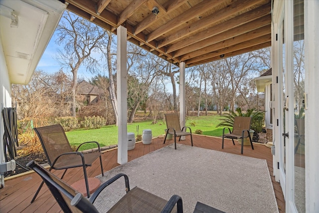 view of patio / terrace featuring a deck