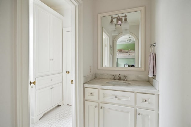 bathroom with vanity