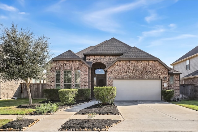 view of front of home featuring a garage