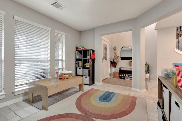 playroom with a wealth of natural light