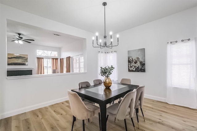 dining room featuring light hardwood / wood-style flooring